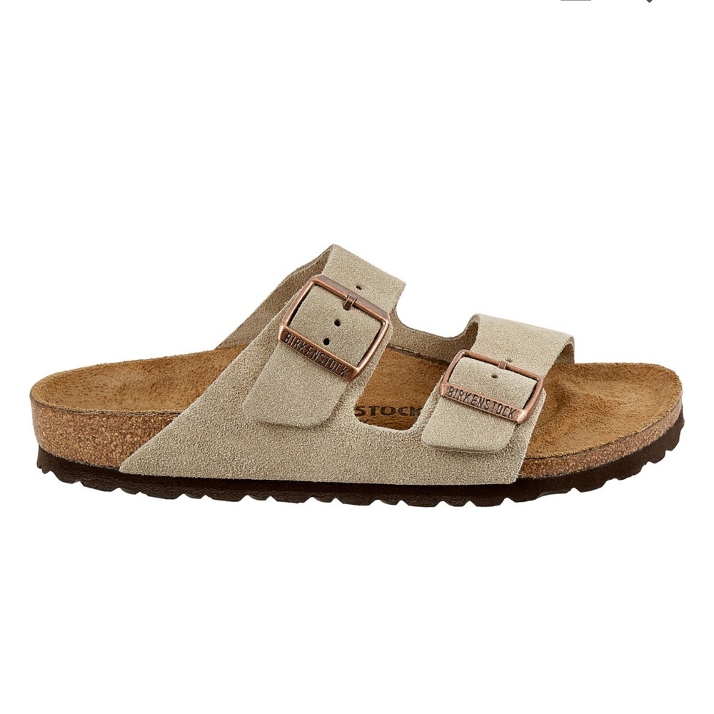Birkenstock Sandals in Beige Suede
